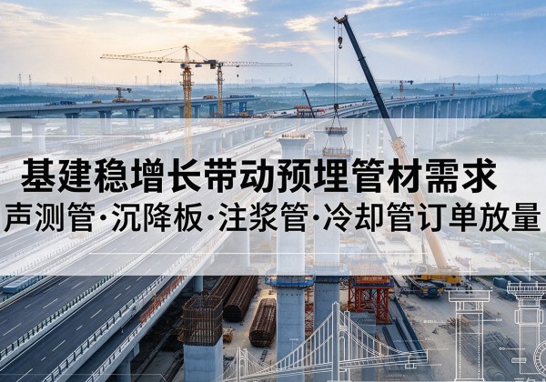 靖远基建稳增长带动预埋监测管材需求，声测管、沉降板、注浆管订单持续放量