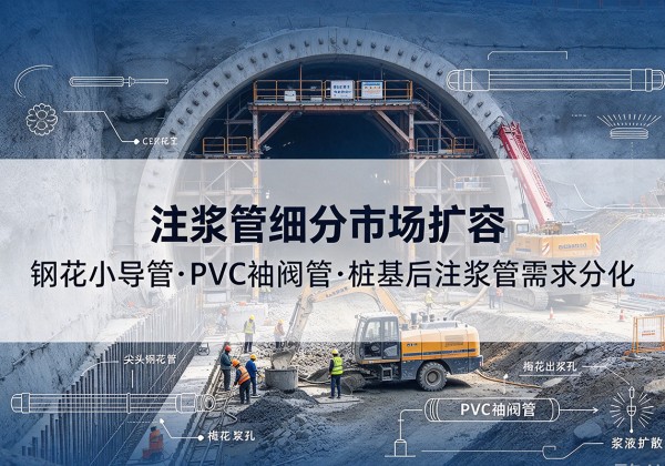 靖远注浆管细分市场扩容，隧道钢花小导管、PVC 袖阀管、桩基后注浆管需求分化